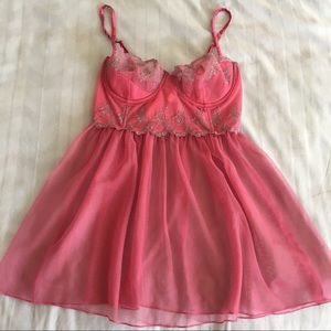 Victoria Secret Lingerie Babydoll 34C pink